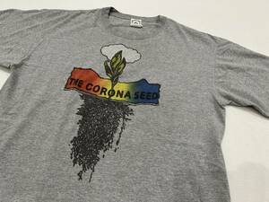 CORONA Tシャツ THE CORONA SEED グレー サイズL コロナ Made in Japan 日本製 