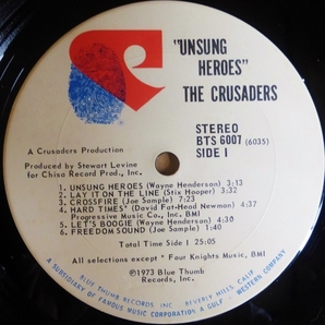 THE CRUSADERS「UNSUNG HEROES」米ORIG [BLUE THUMB] シュリンク美品の画像5