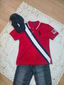  several times have on * Ralph Lauren big po knee polo-shirt with short sleeves (150)