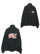 古着 90s USA製 Miller Racing Team ビール 企業 刺しゅう ナイロン ジャケット XL 古着_画像1