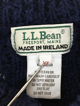 古着 80s Ireland製 LL Bean ローゲージ コットン リネン アラン フィッシャーマン ニット セーター XL_画像5