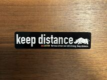 ★ジムニー【keep distance 車間距離 警告ステッカー】ブラック＊耐水＊耐候＊UVカット 検）JB23 JB64 JB74 SJ30 JA71 JA11 JA12 サムライ_画像1