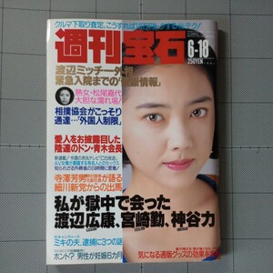 週刊宝石 1992年 松尾嘉代/桜樹ルイ/小谷実可子/水着/ロボットヒーロー/永井豪/石ノ森章太郎/マジンガーZ/吉田拓郎/やしきたかじん/平成4年