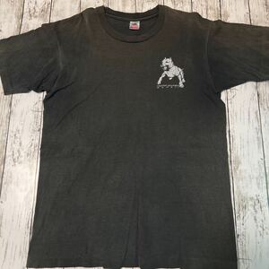 80s 90s USA製 MASTER GRAPHICS HAWAII 87 Pit Bulls ブルドッグ プリント ビンテージ 半袖Tシャツ FLUIT OF THE LOOM