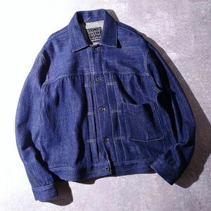 KURO クロ デニムジャケット Gジャン ルーズデニム コットン オーバーサイズ 日本製 1stタイプ BIG JACKET 濃紺 (0) インディゴ ●o-496