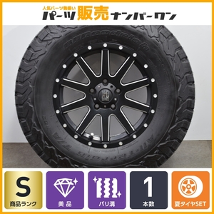 【美品 イボ付き】KMC XD818 ヘイスト 17in 8J +35 PCD127 BFグッドリッチ T/A KO2 285/70R17 JEEP ジープ ラングラー 背面用 スペア用