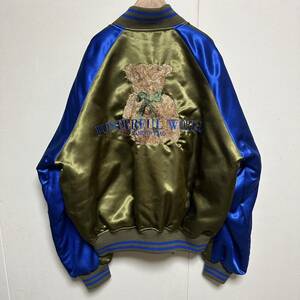  Vintage б/у одежда редкий one da полный world Kaneko Isao плюшевый мишка куртка Japanese sovenir jacket wanderful world 80*s Vintage 