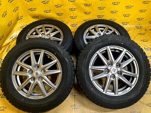 K-735☆205/65R15 DUNLOP WINTERMAXX WM01 2019年製 ☆SEIN 15x6J+53 5/114.3 ☆スタッドレス ステップワゴン ストリーム カムリ等☆