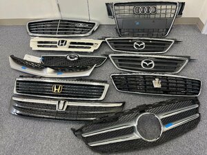 発送不可☆引取限定☆フロントグリル Audi アウディ Mercedes-Benz メルセデス ベンツ ホンダ HONDA マツダ まとめて 自動車パーツ