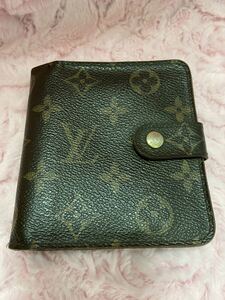 美品 ♪ ルイヴィトン ♪ モノグラム コンパクトジップ 二つ折り財布 正規品 財布 Louis Vuitton ルイ・ヴィトン 二つ折り