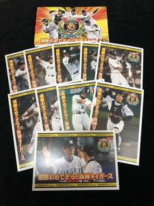 未使用 ♪ 阪神タイガース 2003年 優勝おめでとう メモリアル ポストカード 10枚セット はがき (管理KO2010)