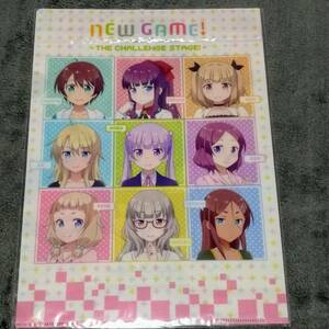 ☆クリアファイル☆ PS4 VITA NEW GAME! THE CHALLENGE STAGE! 涼風青葉 滝本ひふみ 飯島ゆん 篠田はじめ イベント限定 非売品 / N64