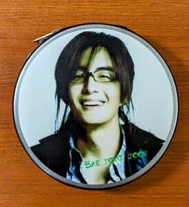 CD/DVD収納ケース「ぺ・ヨンジュン2」韓国製。中古。１２枚収納。丸型。（直径15×厚さ3cm）