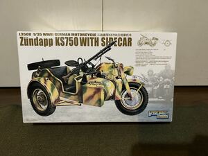 ③ 【1/35】グレートウォールホビー ドイツ軍 ツェンダップ KS750サイドカー 軍用バイク オートバイ 未使用品 プラモデル