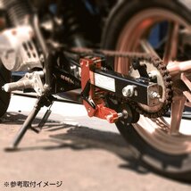 アルミ削り出し ドライブ チェーン テンショナー ローラー式チェーンスライダー オレンジ S-594OO_画像6