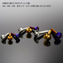 ボタンボルト M6×25mm P1.0 SUS304 ステンレス シェルヘッド 六角穴 フランジ付き ボルト ゴールド TR0917_画像3