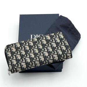 【定価11.5万】ディオール　DIOR　クリスチャンディオール　メンズ　財布　長財布　ロング　ジップ　ウォレット