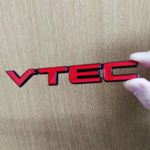 VTEC 3D エンブレム　レッド（赤）　タイプB 　1枚_画像6