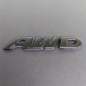 AWD　　３D金属ステッカー　 BLACK（黒）　大きめサイズ　１枚