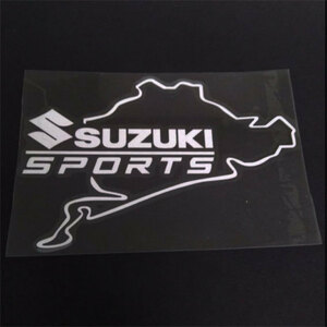 SUZUKI スズキ　燃料タンク　ステッカー　シルバーホワイト（白）　1枚