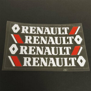 RENAULT Renault sticker 4 piece collection ( white character ) another VERSION 