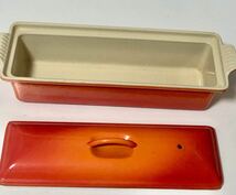 SALE★★ おすすめ★★ Made in France LE CREUSET USED Orange Terrine 32 テリーヌ型 32cm オレンジ中古です。 _画像4