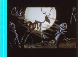 ナイトメアービフォアクリスマス 35mm映画フィルム ティムバートン ヘンリーセリック監督 ●THE NIGHTMARE BEFORE CHRISTMAS 連続５コマ