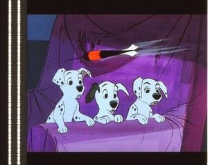 １０１匹わんちゃん 35mmフィルム ウォルトディズニー クルエラドヴィル ポンゴ パーディタ ◆ONE HUNDRED AND ONE DALMATIANS 連続５コマ