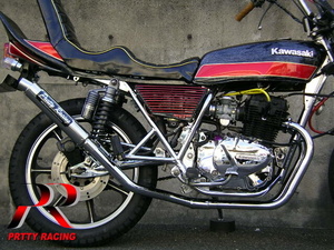 プリティー KAWASAKI Z250FT 極 ～ UPタイプ 42.7π タイプ3 メッキ マフラー