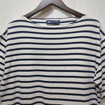 【送料370円】 セントジェームス SAINT JAMES ボーダーカットソー メンズ 5 半袖シャツ ボートネック ボーダーTシャツ 白 紺 ネイビー_画像2