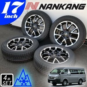 新品 スタッドレス 17インチ タイヤホイール 4本セット 200系 ハイエース レジアスエース ナンカン SNC-1 215/60R17C