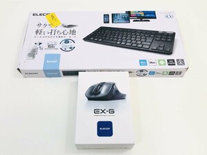 未使用★エレコム キーボードマウス セット販売 Bluetooth接続「 コンパクト キーボード」「 EX-G 5ボタン 静音マウス M」【IT1FFI9B8FU3】