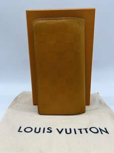 LOUIS VUITTON ルイヴィトン ダミエアンフィニ ポルトフォイユ ブラザ ソラール イエロー N63146 メンズ レディース 長財布