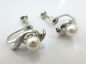 MIKIMOTO/ Mikimoto : жемчуг серьги жемчуг 6mm серебряный SILVER б/у /USED/ аксессуары / женский 