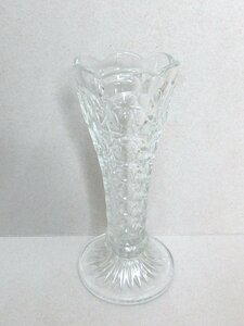 アンティーク ガラス 花瓶 フラワーベース ヴィンテージ 英国 小物 インテリア中古/USED