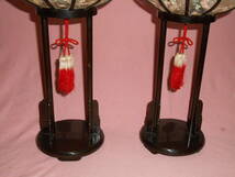 ぼんぼり・雪洞■燭台・提灯・ひな人形・行燈・木製大型・２個■USED_画像3