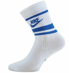 ナイキ(NIKE) 靴下 ソックス Essential stripe socks 3足セット 3pack 海外限定 メンズ レディース (ホワイトxブルー(白x青))