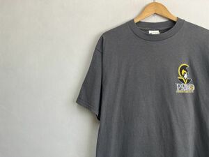 グッドプリント90sビンテージTULTEXタルテックスボディ半袖クルーネック両面プリントTシャツXLグレー系アメカジストリートビールnr23971