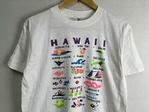 グッドプリントUSA製90sビンテージONEITAオニータボディ半袖クルーネックプリントTシャツM白100綿アメカジストリートハワイnr24009_画像3