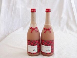 2 pcs set milk enough strawberry. plum wine ..720ml× 2 ps 