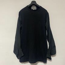 美品 AD 2021 CDG ドッキング 変形 切替 シャツ L カットソー コムデギャルソン COMME des GARCONS black shirt_画像1