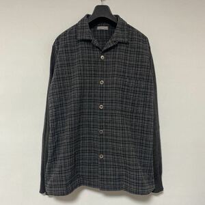 美品 AD 1999 コムデギャルソン オム ウール 切替 ニット シャツ COMME des GARCONS homme shirt 田中 アーカイブ コレクション