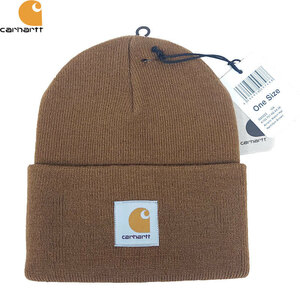 【68972-3BS】未使用・タグ付き　carhartt/カーハート　ニットキャップ　I020222　ニット帽　ニットワッチ　ワッチキャップ　ブラウン