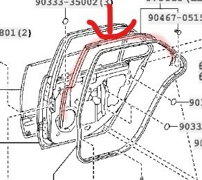 《送料無料/新品/純正》TOYOTA リヤドア ウエザストリップセット セルシオ30 UCF30 UCF31/TOYOTA Genuine Rear Door Weather Strip Set