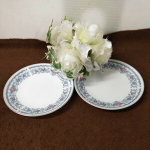 g_t J689 中古　Noritake　オールドノリタケ　日本陶器会社　ROMAN BLUE ケーキ皿　2客　まとめ売り♪　箱は有りません。