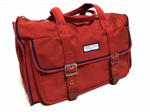  new goods unused [SPORTS SAFARI AMERICAN CASUAL ACE] bag / Boston bag / red / Vintage / Old / retro 