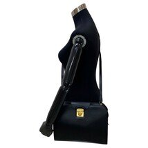 極 美品 Salvatore Ferragamo フェラガモ パンプス ロゴ 金具 レザー 2way クラッチバッグ ショルダーバッグ ポシェット ブラック 73789_画像2