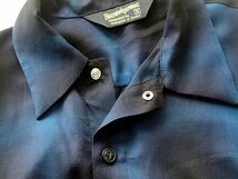 美品!! BLUCO WORK GARMENT ブルコ オンブレチェックシャツ ブルーブラック M size テンセル素材 通年_画像6