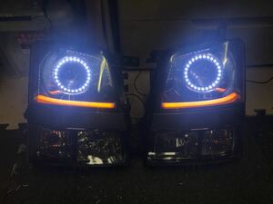 MH21s Wagon R HID head light SMD lighting ring white luminescence sequential 2 color luminescence tube line 