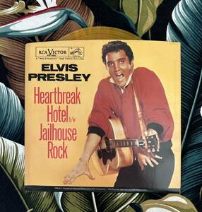 ELVIS PRESLEY Yellow Vinyl 50th 7inch Heartbreak Hotel .. ロカビリー